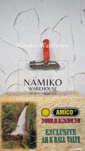 Kran Taman Air Tembok Kuningan AMICO 1/2 3/4 Inch