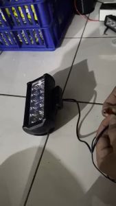 Lampu Tembak LED BAR Cree 12 Mata PUTIH 12 VOLT WorkLight Sorot Offroad 2 Susun Motor Mobil Waterproof FLASH