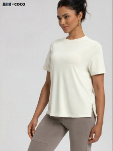 Slim Fit Quick Drying Drape Breathable Womens Sports Top