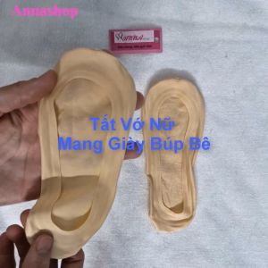 Tất vớ nữ mang giày búp bê vải lụa băng vô hình chống trượt đàn hồi cao (MS 13018) Anna Shop