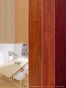 KEERMAN | Furniture Renewal and Flaw Concealing Red Woodgrain Adhesive Sticker