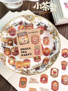 Mr.paper | Mr.Paper 50Pcs Boxed White Kraft Mini Tag Stickers Coffee Life Theme DIY for Journal Scrapbook Collage