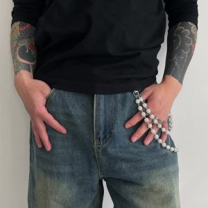 Ingemark Harajuku Street Rhinestone Keychain Wallet Belt Chain for Men Hip Hop Trousers Hipster Pant Jeans Chain Rock Jewelry