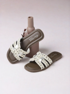 Reemoor | Pearl Decorated One-Strap Slipper