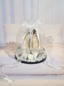 Wedding Shoes Box Ferrule Wedding Shoes Box with Lock Wedding Collection Game Crystal Cover Bell Ferrule Wedding Shoes Box