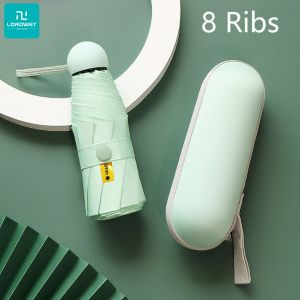 LORDWEY Ô Che Nắng 8 Sườn Ô Mini Cầm Tay Ô Viên Nang Bỏ Túi Chống Nắng UV Gấp Gọn Có Hộp