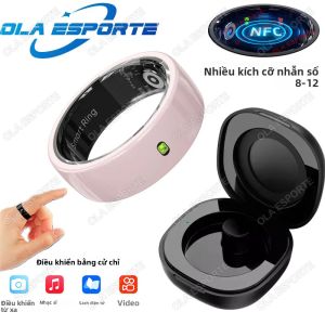 Nhẫn Thông Minh NFC 2025 Màn Hình Sức Khỏe Bluetooth Chống Nước 5ATM Theo Dõi Nhịp Tim Oxy Máu Giấc Ngủ Dành Cho Nam Và Nữ
