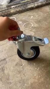 ล้อรถเข็น 4นิ้ว  ล้อยางอุตสาหกรรม  ล้อเลื่อน เงียบและทน เกลียว หมุนได้ หมุนไม่ได้ มีเบรค ขาตาย