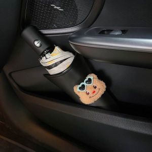 Cute Bear Butter Umbrella Car Storage Holder Wet Umbrella Bucket for Car Interior Automobile Umbrella Storage Device