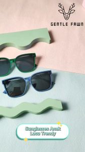 Gentle Fawn Kacamata Sunglasses Polarized Anak/Dewasa Fashion Anak Perempuan Dan Laki-laki Style Kotak Bahan TR90 Ringan 0044
