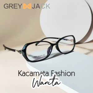 Grey Jack Frame Kacamata Model Kotak Fashion Wanita TR90 Kokoh Ringan Stylish Bisa Minus Antiradiasi Blueray Photocromic Bluecromic 5011