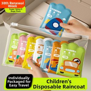 Disposable Waterproof Portable Raincoat Card for Children and Adults