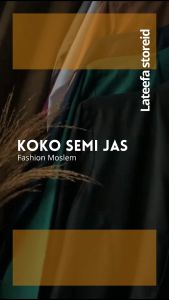 Jasko Koko Semi Jas Bordir Terompah Lengan Panjang Katun