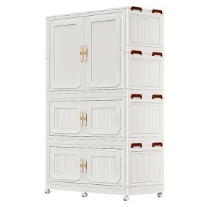 MEIZHUFU | Easy Assembly All-in-One Folding Storage Closet