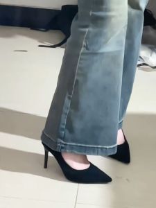 2024 ใหม่ ผู้หญิง Professional กํามะหยี่พื้นผิวชี้ Toe รองเท้าส้นสูงรองเท้าเดี่ยว SLIP-ON เดินทางทุกวันสัมภาษณ์รองเท้าทํางาน