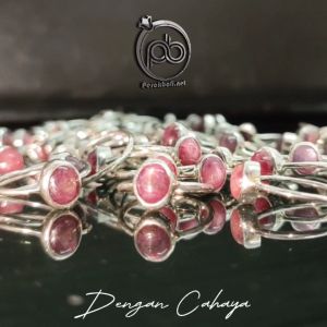 Cincin Perak Asli Wanita Sterling 925 Ruby Madagaskar Madison