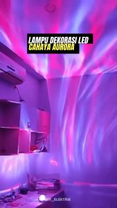 LAMPU LED PROYEKTOR AURORA LANGIT MALAM + REMOTE WARNA WARNI RGB HIAS KAMAR TIDUR GAMING