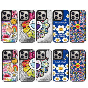 New Cute Rabbit Sunflower Mobile Phone Case Stand Compatible with 16 15 Magnetic Attraction Celebrity Endorsed Village up Design