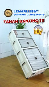 NAPOLLY PoliRack Cabine Lemari Lipat / Portable Plastik 2 TOWER Susun 4 5 (Serbaguna)