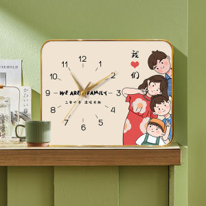 Family Portrait Clock Tabletop Decorative Piece High Aesthetic Value Bedroom Creative Display Picture Frame Nordic Style Crystal Material