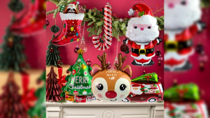 Large Christmas Balloon Decoration Helium Foil Balloons Christmas Decoration for Home Merry Christmas Tree Ballon Santa Claus Party Balloons Home Xmas Party Decor Globos