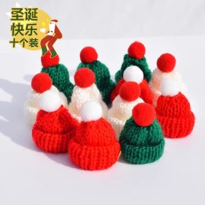 Christmas Color Mini Wool Small Hat & Red White & Green Scarf: Knit Your Way to Holiday Cheer