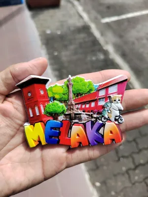 [Ready Stock] Cenderamata Resin Magnet Peti Sejuk Souvenir Magnet Fridge Melaka Malacca Fridge Magnet