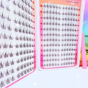 Self-adhesive 24 Rows 288 Clusters Glue-Free Sunflower False Eyelashes with Tweezers for Daily Makeup Date Nights & Parties
