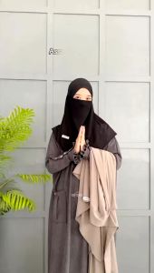 Jilbab Khimar Syari Muslimah French Kekinian Salwa Jersey by Alfajar Griya Muslim