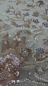 Vải Ren Lưới Sequin Cao Cấp 2026 Chất Liệu Voan Thụy Sĩ Thêu Lưới Cao Cấp Dùng May Váy Dự Tiệc 5 Thước