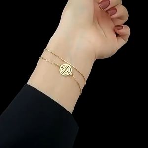 SET KALUNG DAN GELANG WANITA LIONTIN KOIN TITANIUM ANTI LUNTUR DAN ANTI KARAT