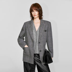 BEIQIANI | 100% Wool Herringbone Vintage Style Womens Winter Suit