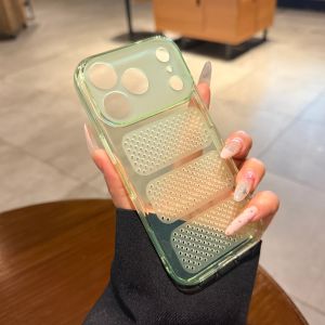 AO.HU | Cooling Ultra-thin Transparent Blue iPhone Case