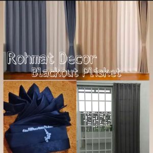 Gorden Blackout Plisket Model Cantolan Kawat s/Gorden Jendela/Gorden Minimalis/Gorden Bahan Tebal