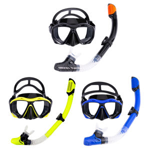 【Chinatera】Dry Snorkel Set Anti-Fog Scuba Diving Mask Snorkel Mask Set Swim Dive Mask for Snorkeling Scuba Diving Swimming