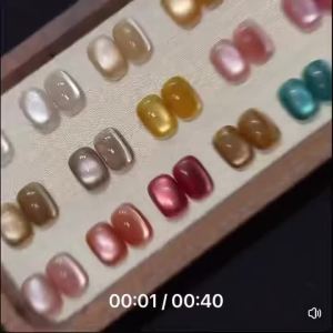 12ML Fenglin Ánh Trăng Chiều Tối Mắt Mèo Xanh Hạt Thủy Tinh Nam Châm Gel Sơn Móng Tay Mùa Hè Essentials 1-16 Chiếc Móng Tay Đi Biển Bán Chạy Hàng Đầu