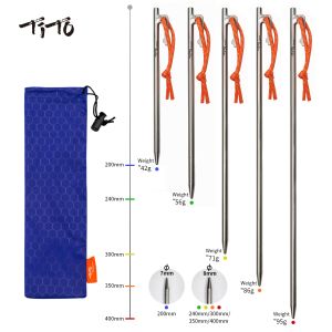 TiTo Hợp Kim Titan Cao Cấp Tán Lều Chốt Cọc Móng Tay Cho Cắm Trại Ngoài Trời Cứng Sỏi Mặt Đất Chiều DÀI 24 CM / 35 CM / 40 CM