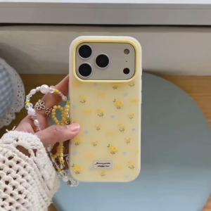Full screen small floral 2-in-1 jelly case for iPhone 11 12 13 14 15 16 17 Pro Max Plus Air casing Simple anti-fall hard cover for iPhone16 case