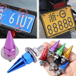 4PCS Color Aluminum Alloy License Plate Fixing Screws for Cars Motorcycles Universal Modified License Plate Bolt Fasteners Car Accessories