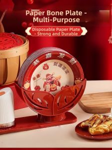 RORK | Red Disposable Plates for Snacks and Desserts