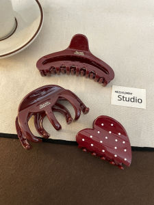 PINK EMPRESS | Large Red Acetate Hair Clamp