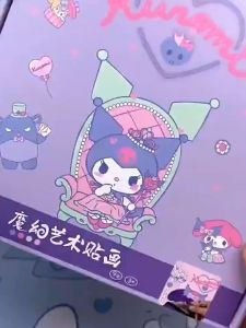 Sticker Seni Ajaib Kanak Kanak Sanrio Kuromi My Melody DIY Kraf Tangan Kreatif Hadiah Perempuan Sanrio Kuromi Melody Magic Art Sticker Paper Transfer Colorful DIY Kids Paste Painting 三丽鸥库洛米美乐蒂魔幻艺术贴画纸转移斑彩女孩玩具儿童手工 A300