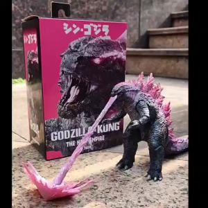 Movie Version 2024 Red Lotus Godzilla Hand Office Godzilla War King Kong Nuclear Explosion Monster Movable Model Toy