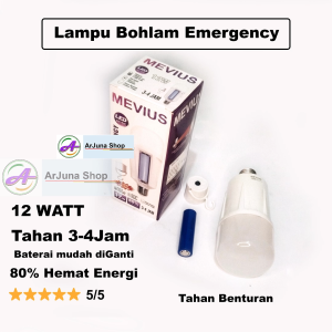 Lampu emergency portable dengan baterai bisa dilepas