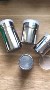Hũ rắc bột cà phê rắc bột làm bánh nắp lưới có nắp nhựa đậy dùng rây bột
