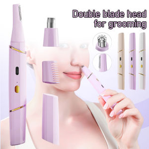 2-in-1 Electric Eyebrow Trimmer And Nose Hair Groomer USB Rechargeable Facial Hair Trimmer Pain-Free Precision Grooming Tool ﻿