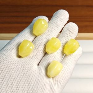 ลูกปัดเนื้อแกะสลักแบบแยกชิ้นสองท่อแบบธรรมชาติ 2 ท่อ ลายดอกไม้ เอฟเฟกต์การบิน รูปกระดูกไหปลาร้า สไตล์วินเทจ