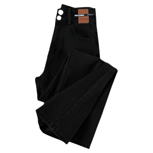 La Chapelle | Warm Lined High-Waist Straight Leg Jeans Trousers