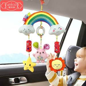 Baby Stroller Toy Hanging Bell Soothing Rattles Carriage Bedding Hanging Colorful Doll Decorations for Infants And Toddlers