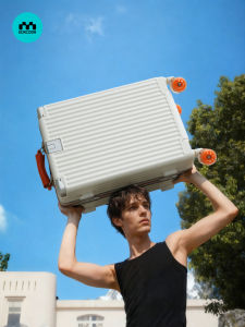 Aluminum Frame Luggage Thickened 20-Inch Carry-On Travel Suitcase for Men And Women with Ice Skating Wheels And Pull Rod